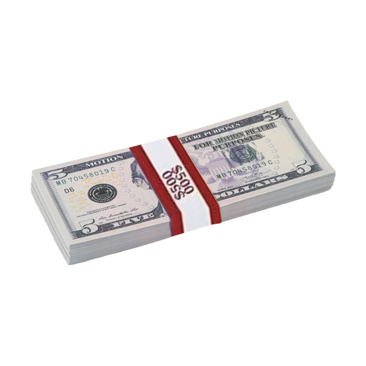 100x $5 Movie Props Money