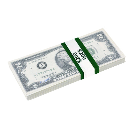 100x $2 Movie Props Money