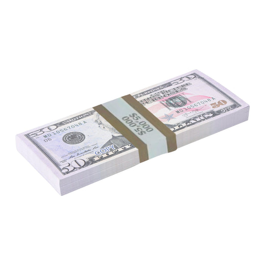 100x $50 Movie Props Money