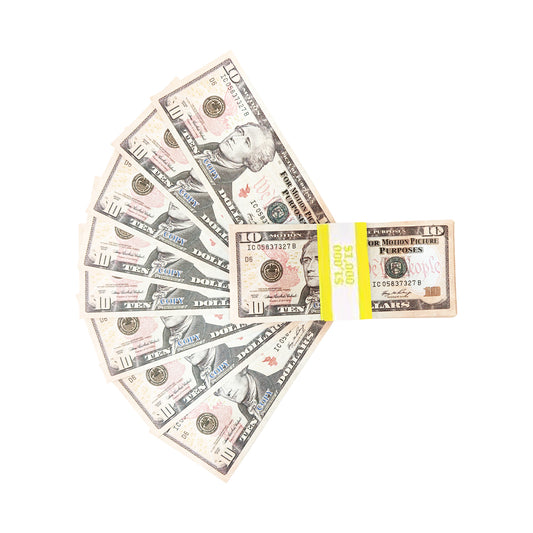 100x $10 Movie Props Money