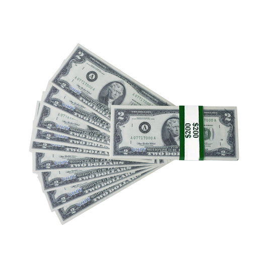 100x $2 Movie Props Money